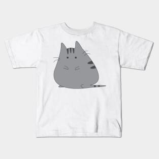 Cute Fat Cat Illustration Kids T-Shirt
